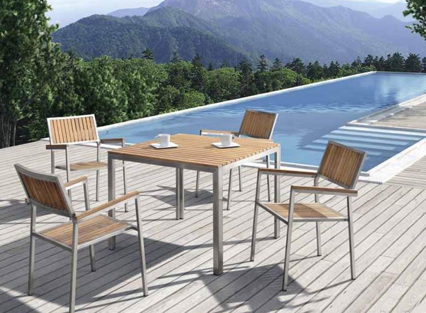 钢加木桌椅定制， 钢加木桌椅厂家， 户外休闲桌椅种类
